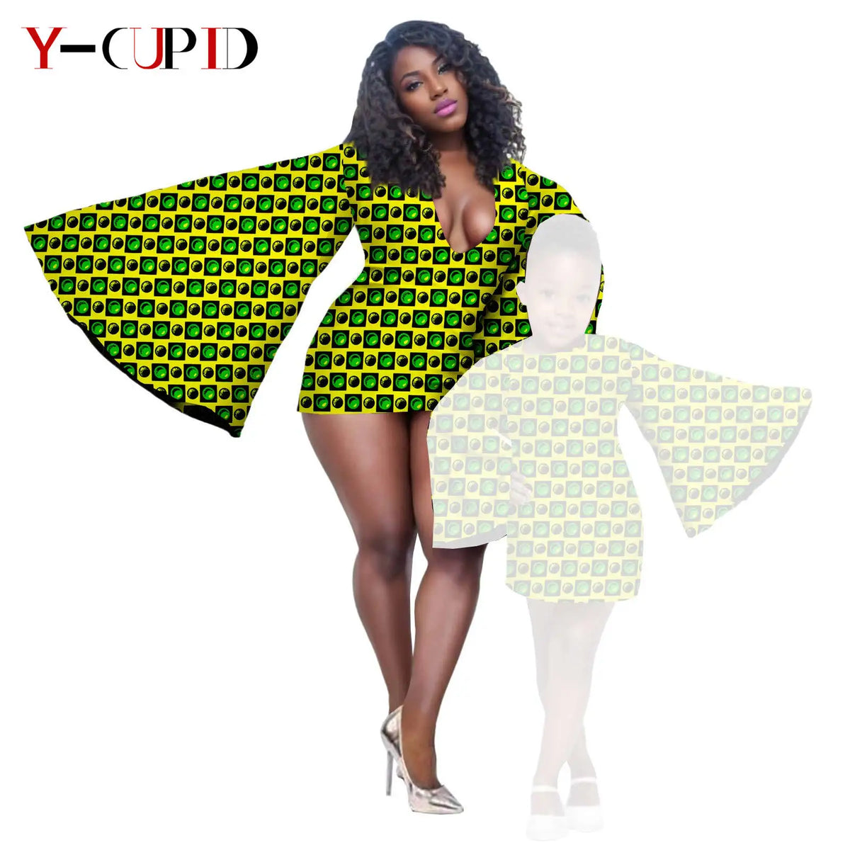 Vestido Dashiki y Mini Capa Madre e Hija | Tico Trendy