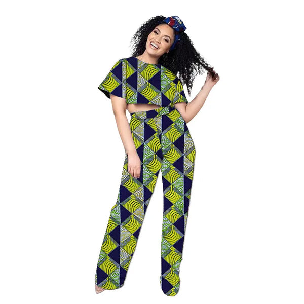Conjunto Ankara Top Corto y Pantalón Estampado