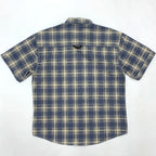 Camisa Cuadros Hombre | Algodón 100% | Estilo Retro Japonés | Manga Corta | Ticotrendy Costa Rica