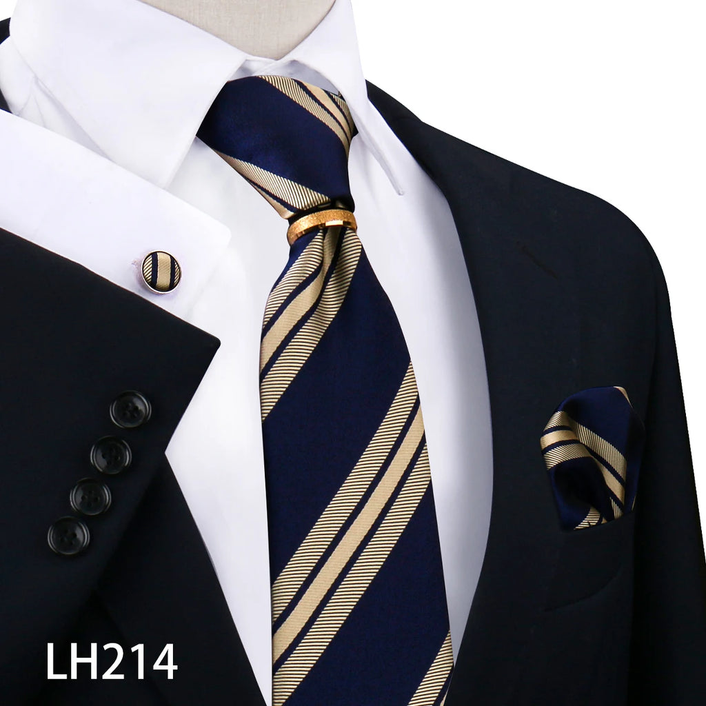 Set De Corbata Anillo Gemelos Pañuelo Accesorio De Traje Boda