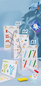 Libro de Rastreo Mágico | Control y Práctica Reutilizable | Método Montessori | Ticotrendy