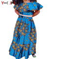 Conjunto Top Falda Ankara Doble Volante Niña | Fiesta | Tallas S-XXL | Tico Trendy