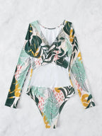 Traje de Baño Una Pieza Manga Larga | Estampado | Buceo y Playa
