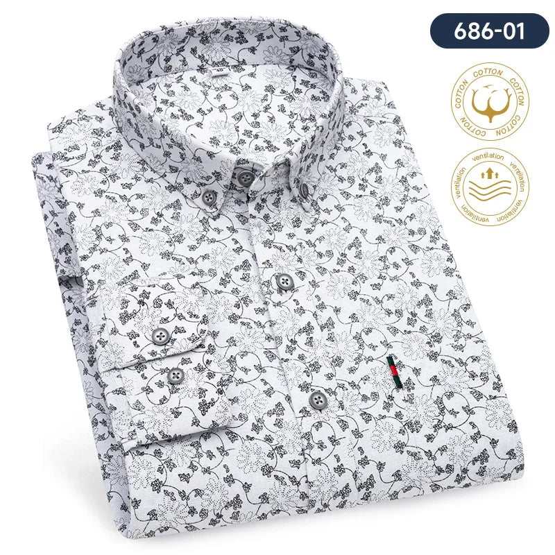 Camisa Slim Fit Algodón 100% | Moda Coreana | Streetwear Vintage | Liso/Estampado