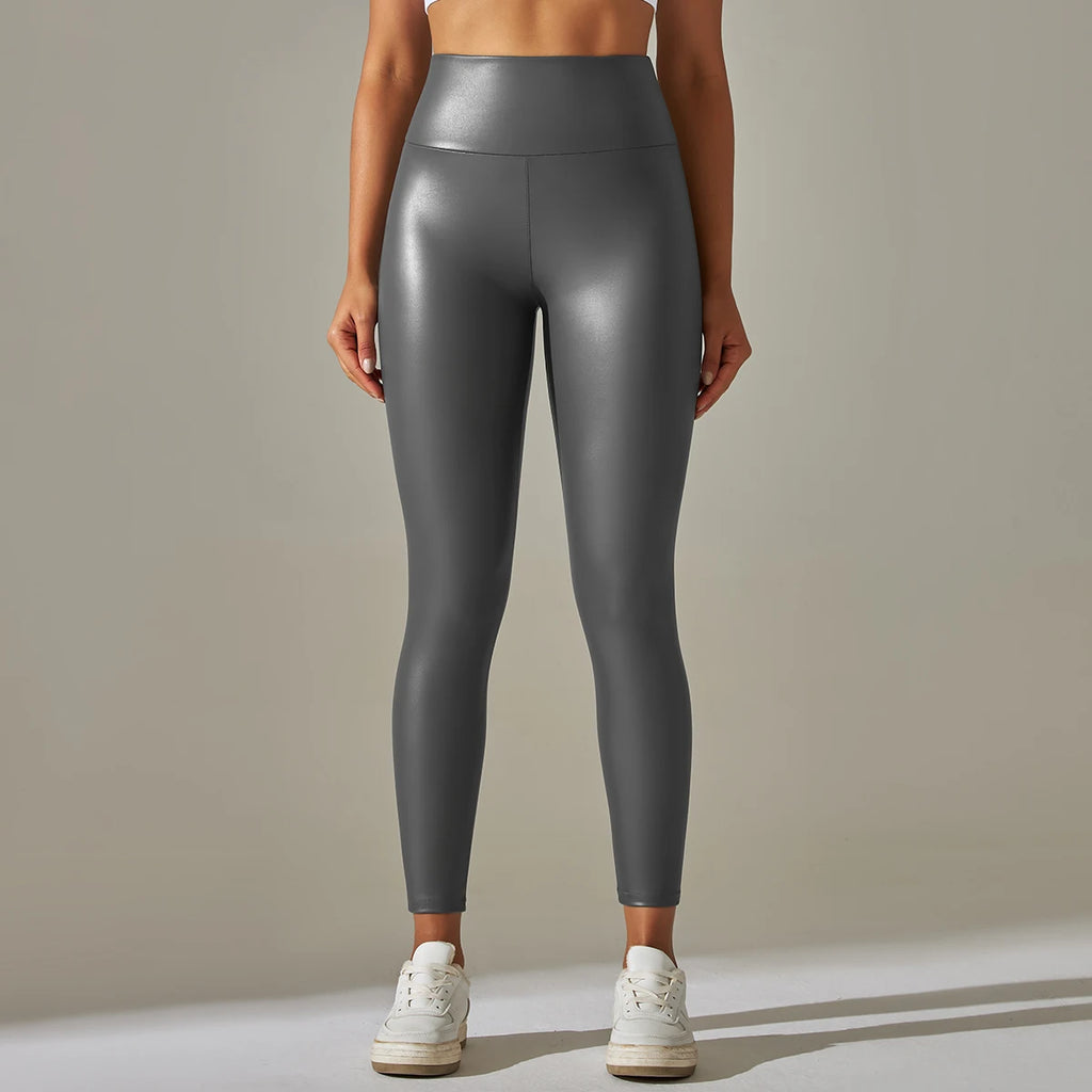 Leggings Cuero Verano Mujer | Cintura Alta Efecto Push Up | Piel Sintética