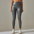 Leggings Cuero Verano Mujer | Cintura Alta Efecto Push Up | Piel Sintética