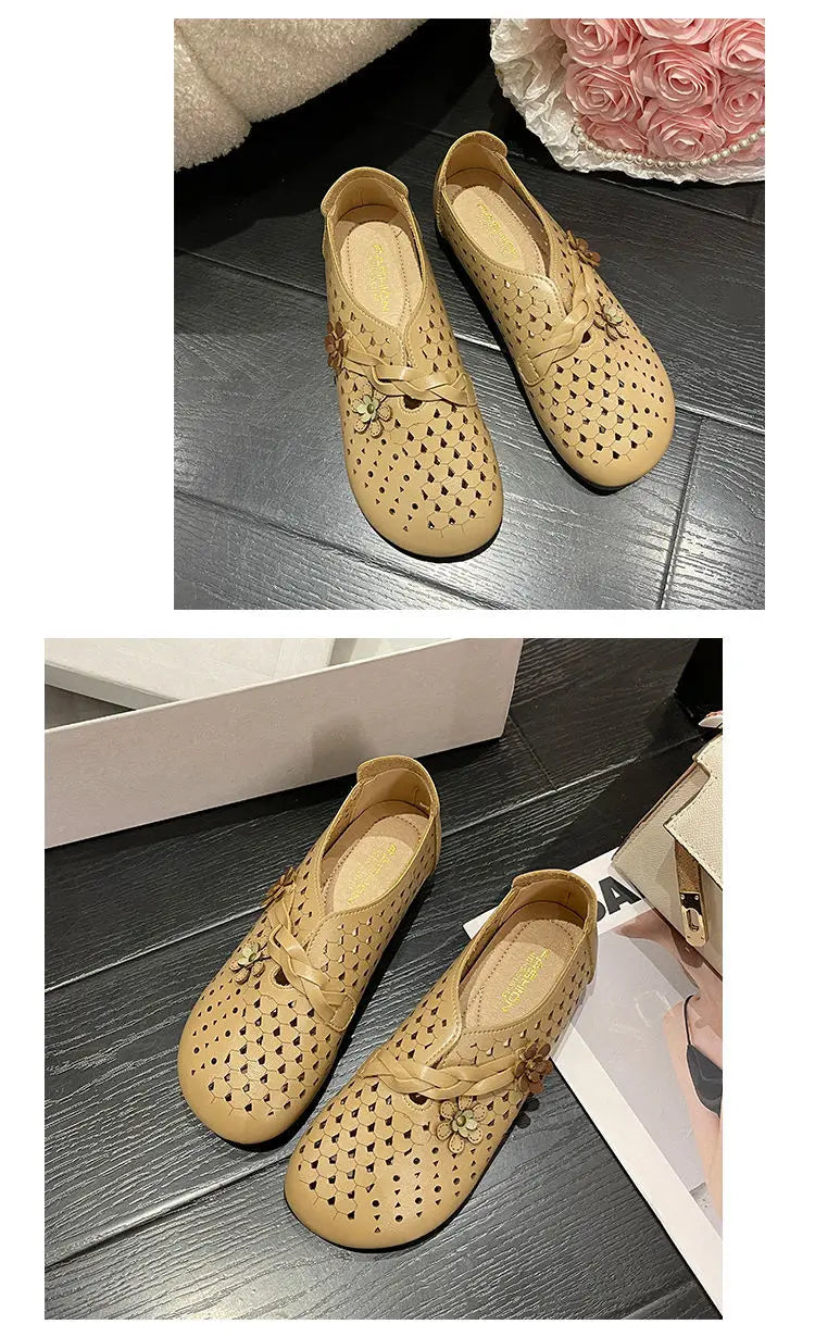Mocasines de Diseñador con Punta Cuadrada | Ajuste Ancho | Cuero Suave | Novedad