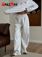 Pantalón Pierna Ancha Lana Terciopelo | Grueso Beige/Gris | Cintura Alta Vintage | Invierno | Ticotrendy
