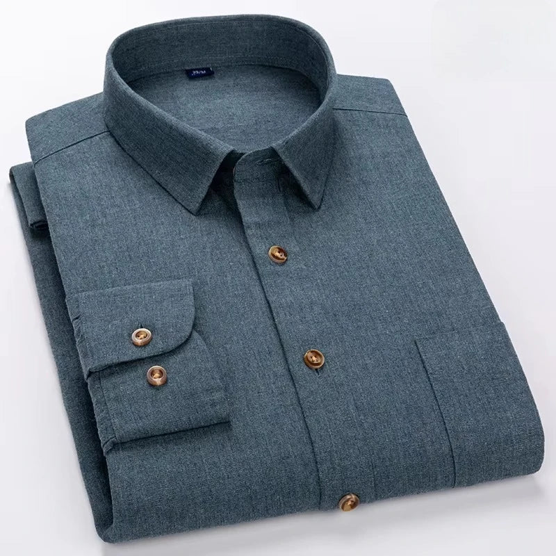 Camisa Algodón | Manga Larga | Ajuste Formal | Rayas/Cuadros | Oficina | Ticotrendy