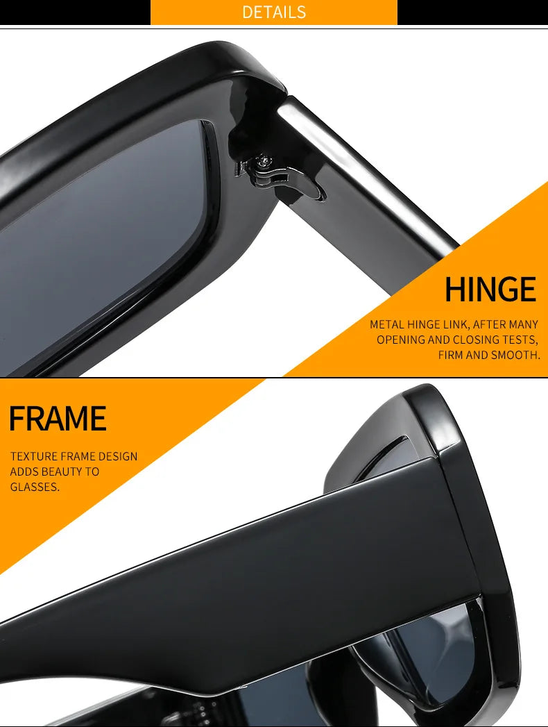 Gafas de Sol Cuadradas Grandes Retro Estilo Único Moderno