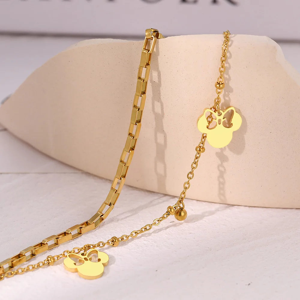 Pulsera Dijes Mickey Mouse | Encanto y Estilo en Acero Inoxidable