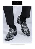 Zapatos Oxford Hombre Ticotrendy Piel Dividida Estampado Animal Sin Cordones | Elegantes