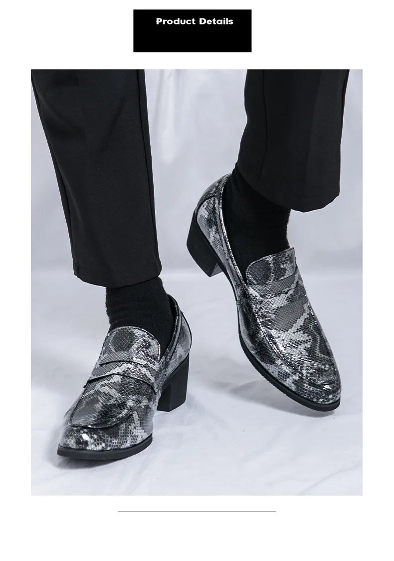 Zapatos Oxford Hombre Ticotrendy Piel Dividida Estampado Animal Sin Cordones | Elegantes