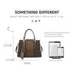 Marca LAORENTOU, bolso de mano de cuero sintético para mujer, bolso de hombro clásico para Otoño e Invierno 2025, bolso de mano de gran capacidad para trabajo de oficina
