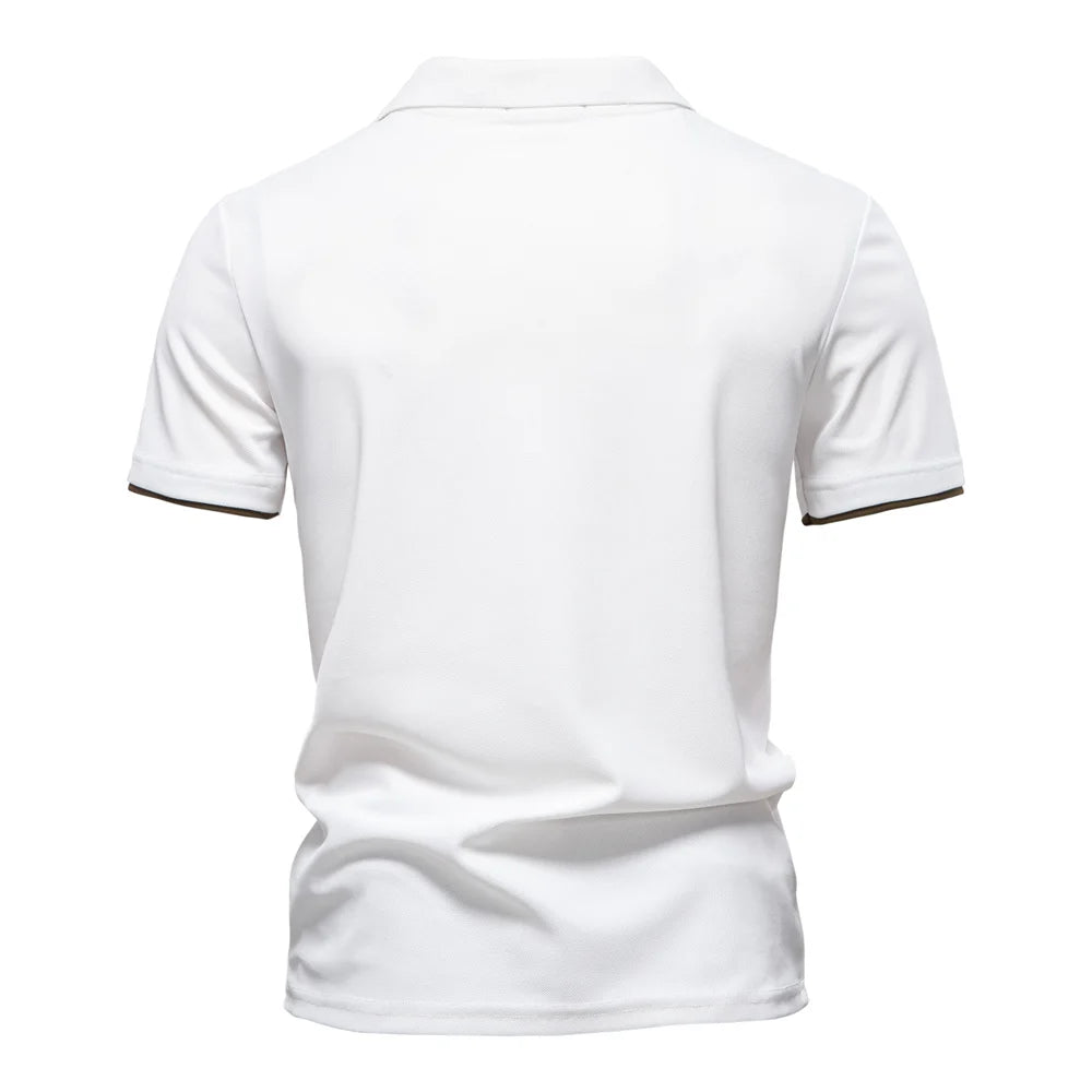 Polo Rayas Cuello V Verano Hombre | Ajustado Transpirable | Tallas S-XXL | Tico Trendy