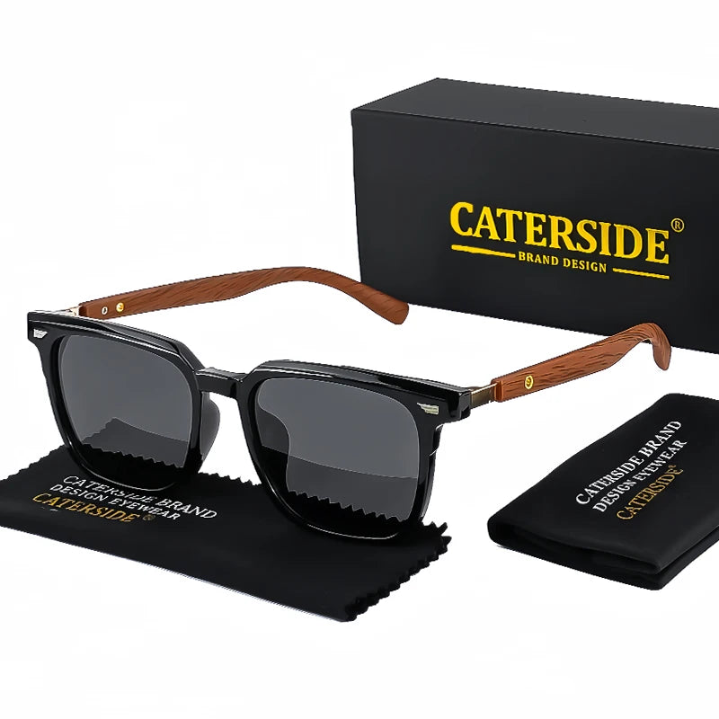 Gafas de Sol Polarizadas CATERSIDE | Montura TR90 y Patillas de Madera | UV400