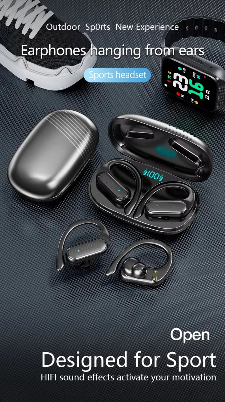 Auriculares Sony HD Bluetooth 5.4 | Gancho para Oreja | Cable HIFI | Estuche de Carga