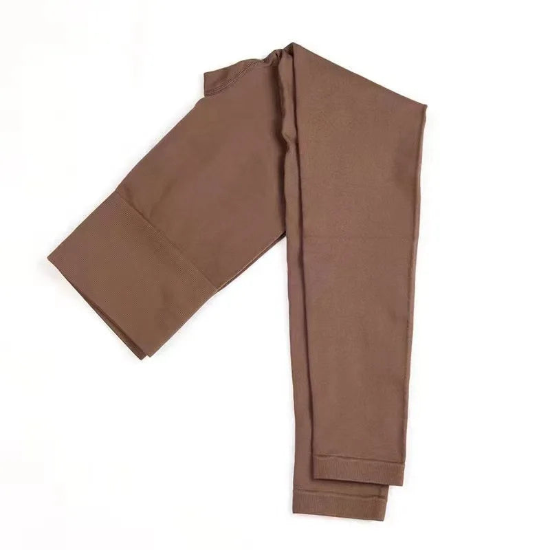 Pantalones Yoga Cintura Alta | Mallas Sin Costuras Realce Cadera | Elásticas Sólidas para Gimnasio | Tico Trendy