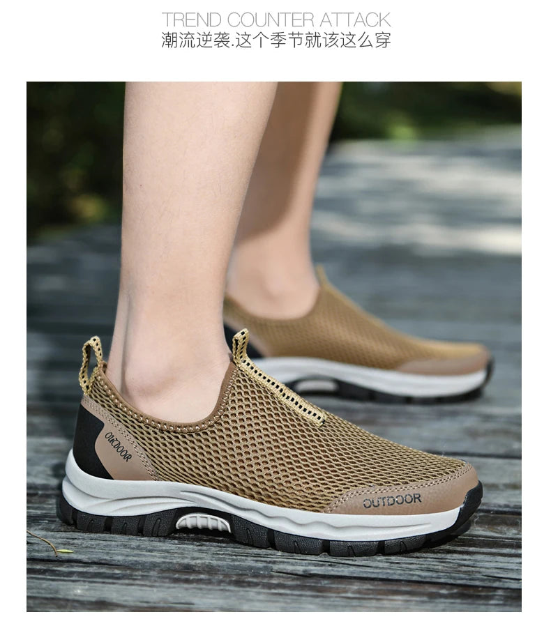 Mocasines Casuales Hombre | Malla Respirable Ligera Confort Estilo Tico | Talla Grande