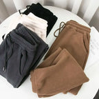 Pantalón Harem Lana Cálida | Pierna Ancha Holgado | Cintura Alta y Cordón Unisex | Ticotrendy