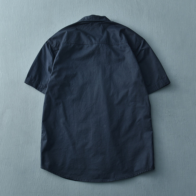 Camisa Casual Hombre | Algodón Puro | Parches Tridimensionales | Manga Corta | Ticotrendy