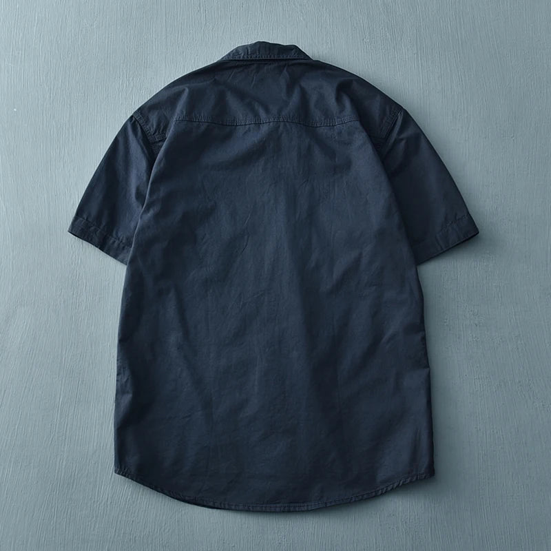 Camisa Casual Hombre | Algodón Puro | Parches Tridimensionales | Manga Corta | Ticotrendy