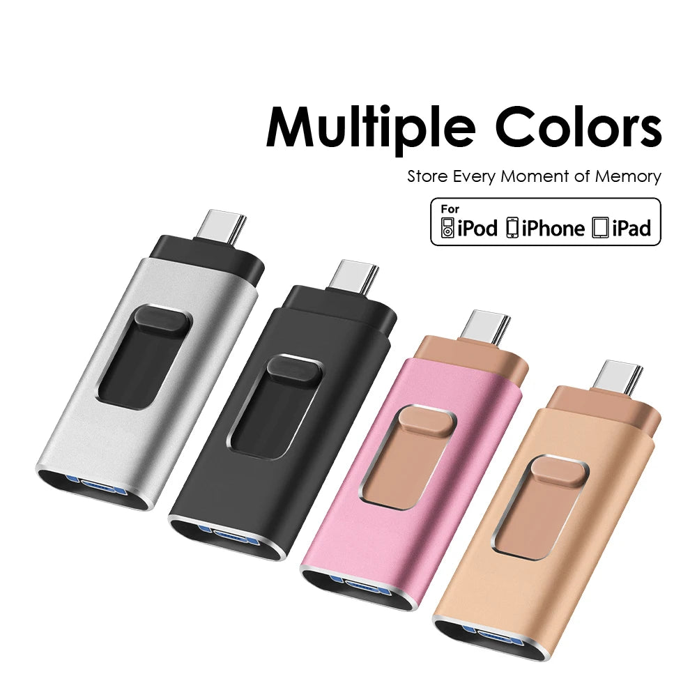 MicroDrive | Unidad Flash USB 4 en 1 | Alta Velocidad | Tipo C y Micro USB | 64GB