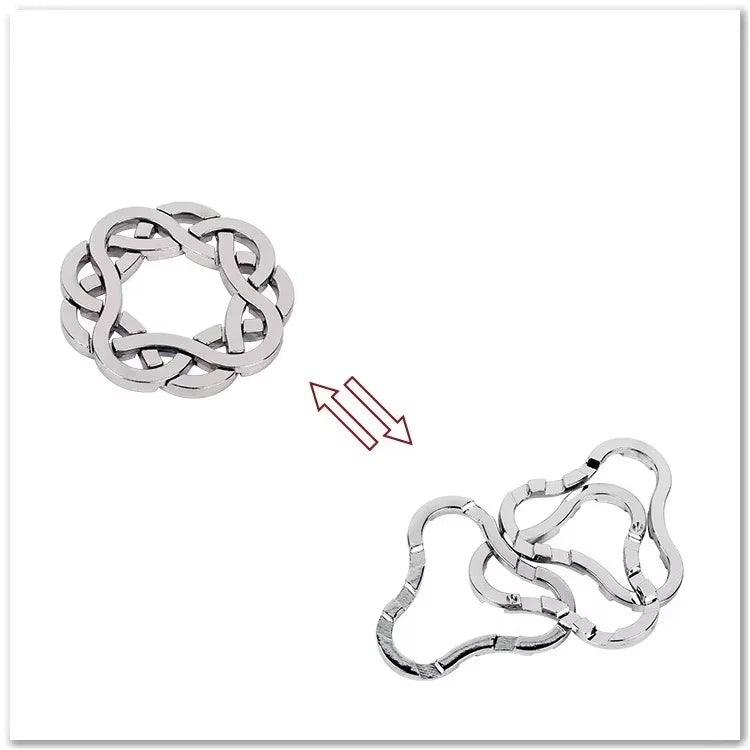 Rompecabezas de Metal IQ clásico creativo, rompecabezas mágico desconcertante, juego de juguetes para niños y adultos, regalos divertidos para niños