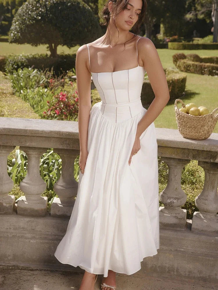 Vestido Largo Elegante Floral | Tirantes Finos | 2025