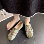 Mocasines de Diseñador con Punta Cuadrada | Ajuste Ancho | Cuero Suave | Novedad