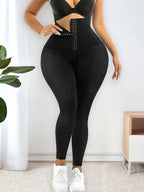 Nueva pantalón Barbie con botones europeos y americanos, cintura alta, moldeador, ajuste de cintura, fitness, adelgazamiento, secado rápido, levantamiento de cadera