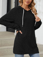 Sudadera Rayas Capucha Plus Size | Manga Larga Color Sólido Casual | Tallas 1XL-5XL | Tico Trendy