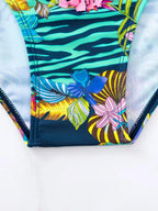 Traje de Baño 1 Pieza Floral - Bikini de Playa con Encaje Frontal y Sexy