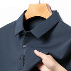 Polo con solapa para hombre, camiseta elástica de alta calidad, Top informal de negocios, camisetas clásicas de manga larga, cómodas y ajustadas, otoño
