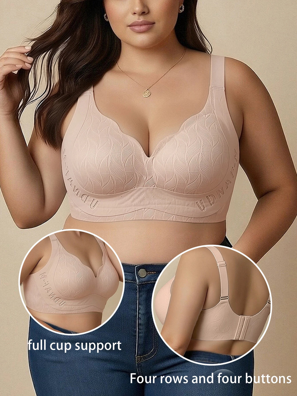 Sujetador Cobertura Total | Push-up Sin Costuras | Tallas L-6XL | Tico Trendy