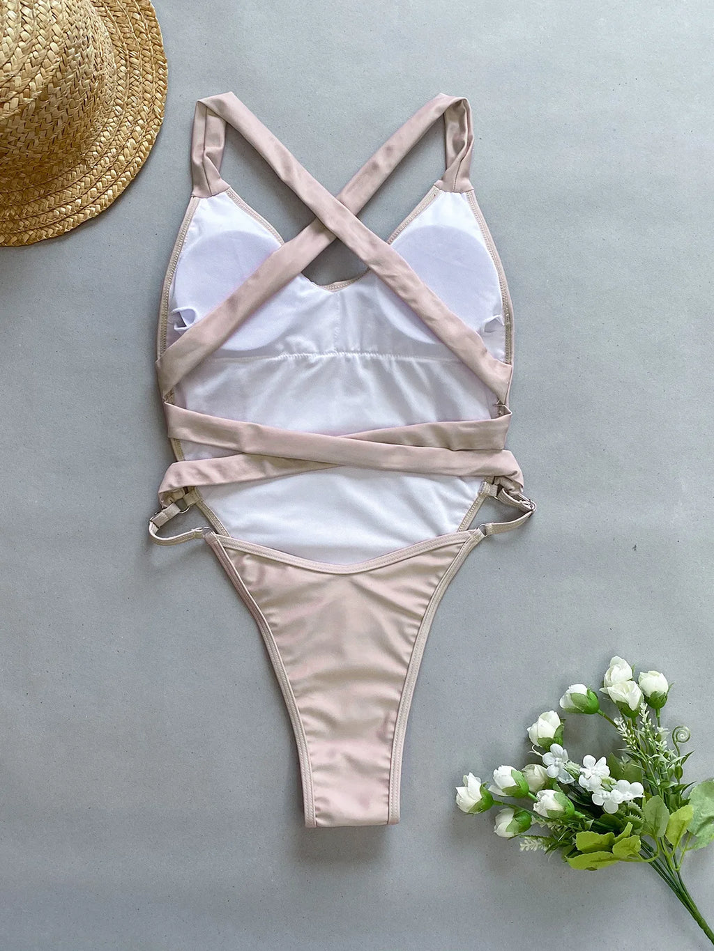 Traje de Baño de Una Pieza Sexy con Retazos para Verano