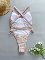 Traje de Baño de Una Pieza Sexy con Retazos para Verano