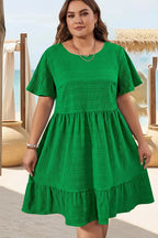 Vestido Oversize Verano 2026 | Cuello Redondo y Patchwork | Manga Corta Holgado | Tico Trendy
