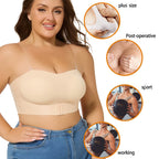 Sujetador Push Up Inalámbrico Plus Size | Transpirable Correas Extraíbles Antideslizante | Tallas XL-4XL | Tico Trendy