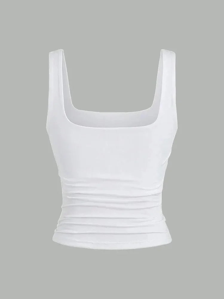 Ticotrendy | Top Fruncido Estampado Leopardo Espalda Descubierta Mujer