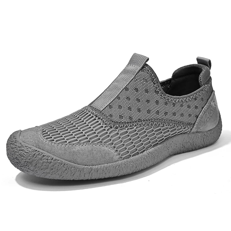 Zapatillas de Malla Transpirables para Hombre | Sin Cordones | Ligeras | Senderismo y Camping