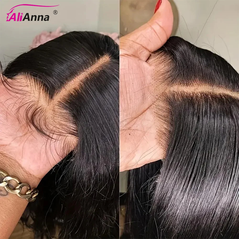 26 28 30 pulgadas 6X4 pelucas rectas sin pegamento cabello humano listo para usar pelucas de cabello humano brasileño precortado peluca con cierre peluca de cabello humano