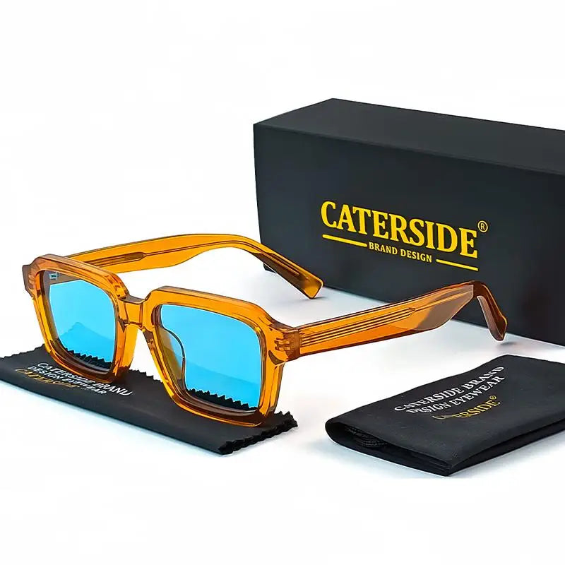 Gafas de Sol Polarizadas Caterside | Retro Cuadradas | Montura de Acetato | Unisex