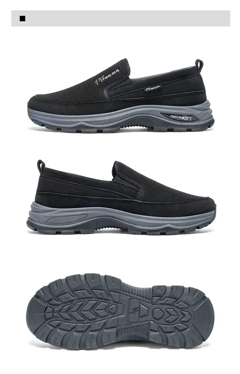 Mocasines Lona Hombre 2025 ∣ Sin Cordones ∣ Suela Gruesa Ligera