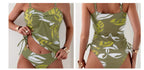 Traje de Bikini Hoja de Arce con Pantalones Triangulares de Playa
