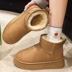 Botines de Plataforma con Felpa | Color Liso | Mujer