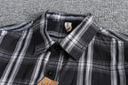 Camiseta Cuadros Vintage Hombre | Algodón Lavado | Dos Bolsillos | Estilo Costa Oeste | Ticotrendy