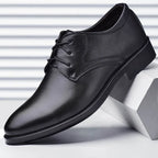 Zapatos de Hombre | Oxfords de Cuero Negro Formales | Negocios y Bodas | Talla Grande | Tico Trendy