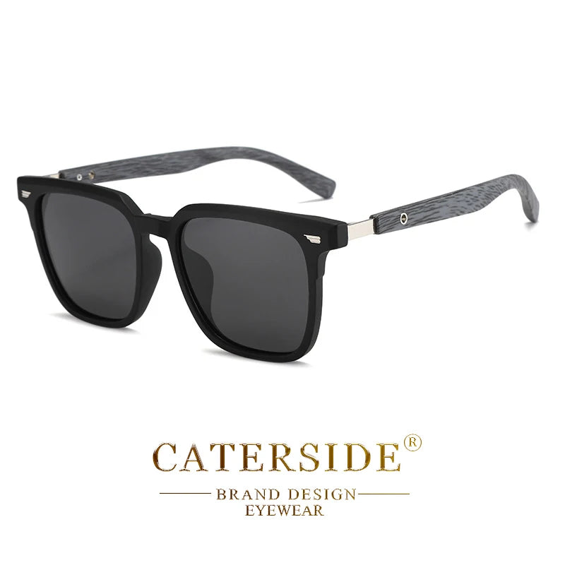 Gafas de Sol Polarizadas CATERSIDE | Montura TR90 y Patillas de Madera | UV400