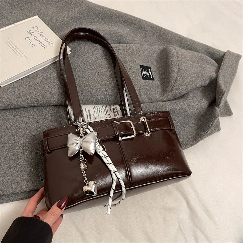 Bolso Hombro Diseño Hebilla Cinturón Lujo | Moda Versátil Tendencia Costa Rica